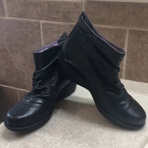 Arisa Dansko Leather Wedge Boots